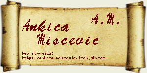 Ankica Miščević vizit kartica